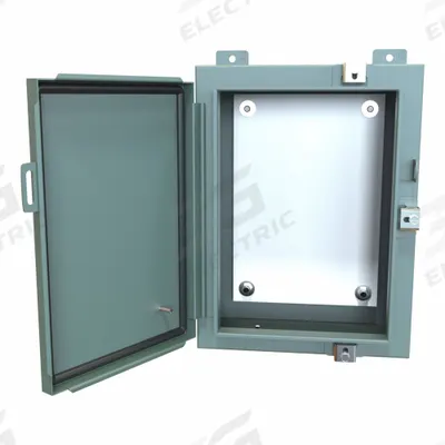 HAMMOND Electrical Enclosure: Steel, 16 in x 12 in x 6 in, NEMA 12/13/3R/4, w/Panel - Steel Washdown Enclosures