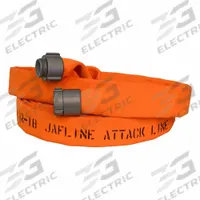 JAFLINE Fire Hose: Double Jacket, 2 1/2 in Hose Inside Dia, 100 ft Hose Lg (MPN JL250O100-NP250). Key specifications — attr660609: NPSH; attr660602: Rocker; attr660607: Aluminum.