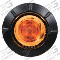 MAXXIMA Clearance Marker Light: Clearance Light, LED, Round, Surface Mount, Amber/Clear, Grommet (MPN M09320YCL). Key specifications — Lens Color: Amber; Brand: MAXXIMA; Electrical Connection: Bullet Connector; Lighting Technology: LED; Mount Type: Grommet; SAE Lens Code: P2.