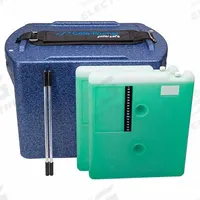 Cryogenic Storage Box: 12 5/8 in Overall Lg, 9 in Overall Wd, 11 1/4 in Overall Ht, 20 L Capacity (MPN 0372645). Key specifications — Material: Polypropylene; Includes: (2) 2 L 22°C Blocks; Product Type: Transport Box; Brand: COLE-PARMER.