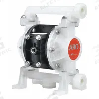 ARO Double Diaphragm Pump: Acetal Body, 3/8 in, NPT Connection, 10.6 gpm, 230 ft Max. Head (MPN PD03P-ADS-DCC). Key specifications — Brand: ARO; Seat Material: Acetal; Check Valve Material: Hytrel.