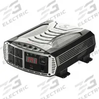 COBRA Inverter: Modified Sine Wave, Input Terminals, 1,500 W Continuous Output Power, 6 Outlets (MPN CPI1500W). Key specifications — Brand: COBRA; DC Connection: Input Terminals; Input Voltage: 13V DC; Inverter Output Form: Modified Sine Wave; Output Frequency: 60 Hz; Output Voltage: 115V AC.