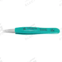 EXCELTA Tweezers: Stainless Steel, Point, Straight Tip, 0.46 mm Tip Thick (MPN 00-SA-ET). Key specifications — attr1002355: Stainless Steel; attr1002345: EXCELTA; attr1002348: Stainless Steel; attr1002358: Smooth; attr1002361: 00; attr1024781: Ergonomic.