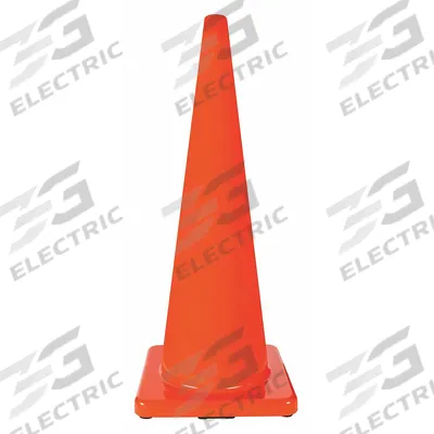 APPROVED VENDOR Traffic Cone: MUTCD/NCHRP-350, 36 in Cone Ht, Orange, Non-Reflective, PVC - Traffic Cones for Roadway Use