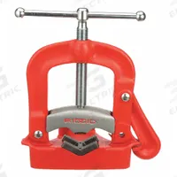 RIDGID Bench Yoke Vise: 0.13 in – 6 in Pipe Size Range, 17 in Max Ht, 17 in Min Ht, Metal, 65 lb Wt (MPN 40110). Key specifications — attr511105: Pipe Rest; attr511107: Metal; attr473852: RIDGID.