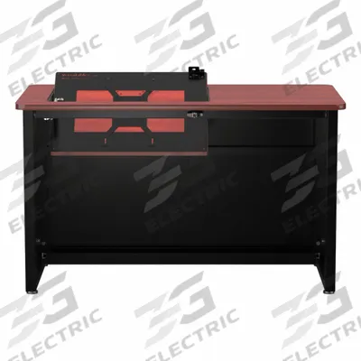 VERSADESK Computer Desk: Metal, Cherry, 0 Drawers, 48 in Overall Wd, 29 in Overall Ht - Downview Computer Desk