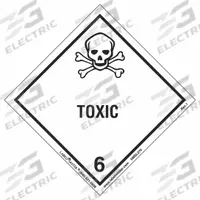LABELMASTER DOT Container Label: Toxic, 4 in x 4 in, 4 in Label Ht, 4 in Label Wd, PVC-Free Film (MPN HMSL270). Key specifications — Brand: LABELMASTER; Message: Toxic.