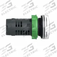 SCHNEIDER ELECTRIC Pilot Light: 22 mm Panel Mounting Hole Dia, LED, White, XB5 (MPN XB5EVG1). Key specifications — Brand: SCHNEIDER.