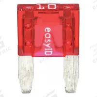 BUSSMANN Automotive Fuse: ATM Series, Fast-Acting, 10 A, 32 V DC, Indicating, 2 PK (MPN BP/ATM-10ID). Key specifications — Series: ATM; Brand: BUSSMANN; Fuse Profile: Standard Profile.