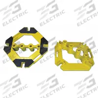 GARLOCK SAFETY SYSTEMS Guardrail Base: Temporary, Base, Guardrail 200, Adhesive Pads, Yellow, Steel (MPN 407723). Key specifications — Fold-Down Capable: No; Guardrail Component: Base; Material: Steel; Color: Yellow; For Use With: Guardrail 200; Includes: Adhesive Pads; Installation Type: Temporary; Sub-brand: RailGuard 200(TM).