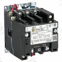 SQUARE D NEMA Magnetic Contactor: Non-Reversing, 3 Poles, NEMA Size 1, 27 A, 120V AC (MPN 8502SCO2V02S). Key specifications — Brand: SQUARE D.