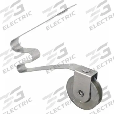 PRIME-LINE Tension Spring Roller: Tension Spring Roller, 7 7/16 in Overall Ht, Unfinished - Screen Door Hardware