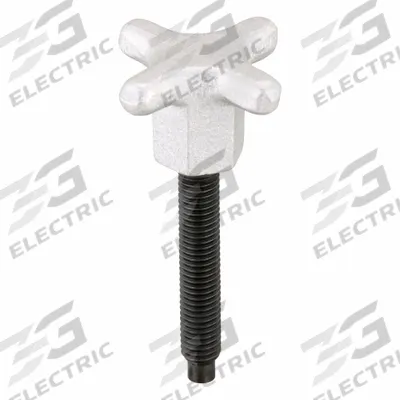 TE-CO Dog Point Hand Knob Screw: 1/2"-13 Thread, 2 3/4 in Thread Lg - Lobed-Head Dog-Point Hand Knob Screws
