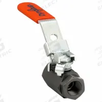 DYNAQUIP CONTROLS Manual Two-Way Ball Valve: 3/8 in, Carbon Steel, Straight, FNPT x FNPT, Two-Piece (MPN VLE2.AK0P 3/8). Key specifications — Brand: DYNAQUIP CONTROLS; Handle: Locking Lever.