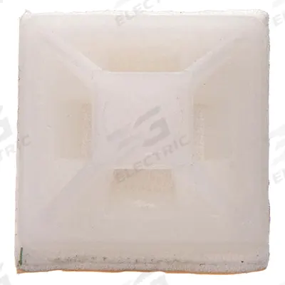 APPROVED VENDOR Cable Tie Mounting Pad: 0.14 in Slot Wd, 0.05 in Slot Ht, Natural - Adhesive Mount Cable Tie Bases