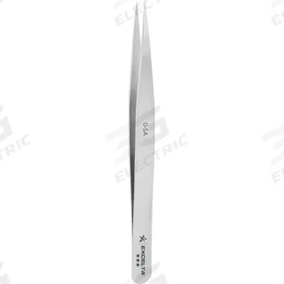 EXCELTA Tweezers: Stainless Steel, Point, Straight Tip - High-Precision Tweezers