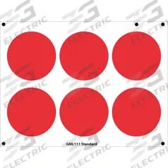ACCUFORMNMC Gauge Marking Labels: Red, Polyester, 6 PK (MPN GML111RD). Key specifications — Label Color: Red; Label Material: Polyester.