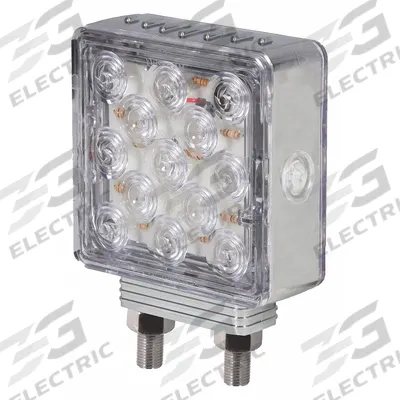 MAXXIMA M42363RYCL-A: LED, Turn Signal Light, Clear, Square, 4 1/2 in Overall Ht - Turn Signal Lights