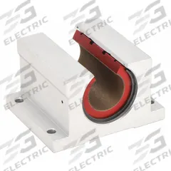PBC LINEAR Mounted Linear Bearing: Single, Self-Aligning, 1/2 in Inside Dia, Frelon™ Gold, PN (MPN PN08). Key specifications — Liner: Frelon™ Gold; Material: Aluminum Alloy.