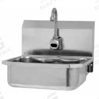 SANI-LAV Hand Sink: 1 Stations, 5 in Bowl Dp, 14 in Bowl Lg, 11 in Bowl Wd, Faucet Included, 18 ga (MPN ESB2-605L). Key specifications — Includes Side Splash: Side Splash Not Included; Series: Stainless Steel Hand Wash Sink; Brand: SANI-LAV; Power Source: Battery Powered.