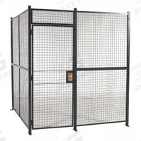 RAPIDWIRE Welded Partition Cage: 16 ft W x 16 ft D 8 ft H, Gray, 3 Sides, Powder-Coated (MPN 161638W). Key specifications — attr1283235: Yes; attr1283272: RAPIDWIRE; attr1283267: Welded; attr1283268: Complete Wire Security Cages; attr1283246: Keyed Different Cylinder; attr1283240: Out; attr1283243: Yes; attr1283254: No.