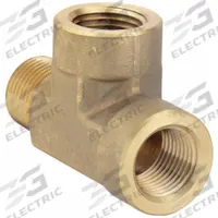 PARKER Metal Pipe Tee: Tee, 1/2 in x 1/2 in x 1/2 in, 1,900 psi, 2 15/16 in Lg, CA377 Brass (MPN 1/2 MRO-B). Key specifications — Maximum Operating Pressure: 1,900 psi.