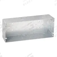 RACO Electrical Box: Steel, Steel - Multigang Rectangular Material & Nominal Size, 4 Gangs (MPN 943). Key specifications — Brand: RACO; Bracket Style: Without Bracket; Clamp Style: Without Clamps.