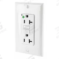 LEVITON GFI Receptacle: Hospital Grade Fed. Spec., Decorator Duplex, 5-20R, White, GFCI, 125V AC (MPN GFNT2-HGW)