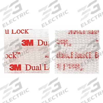 SCOTCH Hook-and-Loop Fastener: Square, 1 in Overall Wd, 1 in Overall Lg, Self-Mating - Pre-Cut Squares