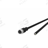 Sensor Cable: M12 Female Straight X Free End, 8 Pins, Black, PUR, 5 m Cable Lg, 2 A Max Current (A) (MPN 142MEA20050). Key specifications — Cable Jacket Color: Black; End 1 Gender: Female; End 1 Mounting Orientation: Straight; End 2 Connection Type: Free End; IP Rating: IPX7; Brand: METZ CONNECT; Wire Size: 22 AWG/32 AWG; Cable Jacket Material: PUR.