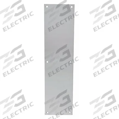 TRIMCO Door Push Plate: 3 in Wd, 12 in Ht - Standard Push Plates
