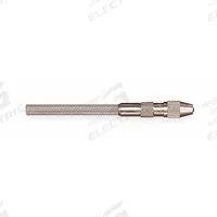 STARRETT Pin Vise: Pin Vise, 1.4 mm Max Size - mm, 0.01 in Min Size - Inch, Knurled Grip, Round (MPN 240A). Key specifications — attr1181472: Knurled; attr1181473: Round; attr1181474: 3-5/64 in; attr1181475: No; attr1181485: STARRETT.