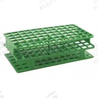 Tube Rack: 2 3/8 in Overall Wd, 8 in Overall Ht, 4 1/8 in Overall Lg, Polypropylene, Green, Benchtop (MPN HS27551C). Key specifications — Material: Polypropylene; Mounting Location: Benchtop; Color: Green; Product Type: Test Tube Rack; Total Holding Capacity: (72) Wells; Brand: HEATHROW SCIENTIFIC.