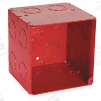 RACO Electrical Box: Steel, Steel - Red Boxes for Life Safety Alarm Circuits Material & Nominal Size (MPN 911-2). Key specifications — Brand: RACO; Bracket Style: Without Bracket; Clamp Style: Without Clamps.
