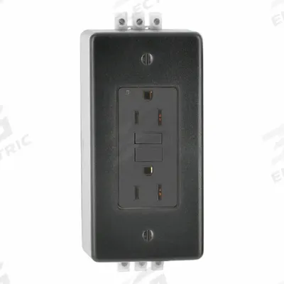 LEVITON Plugs and Receptacles: Hospital Grade, Duplex, 5-15R, Black, GFCI, 125V AC - General Purpose Receptacles
