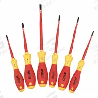 WIHA Insulated Screwdriver Set: 1-10 Pieces, 6 Pieces, Phillips/Slotted/Square Tip, Ergonomic Grip (MPN 32196). Key specifications — attr1205274: WIHA; attr1205269: 4.5 mm.