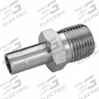 HAM-LET Compression Fitting Adapter: 3/8 in OD x 1/4 in Pipe Fitting Size, Tube x MNPT (MPN 739LM SS 3/8 X 1/4). Key specifications — Series: Let-Lok; Compatible Fitting Brands: Parker A-LOK; Brand: HAM-LET.