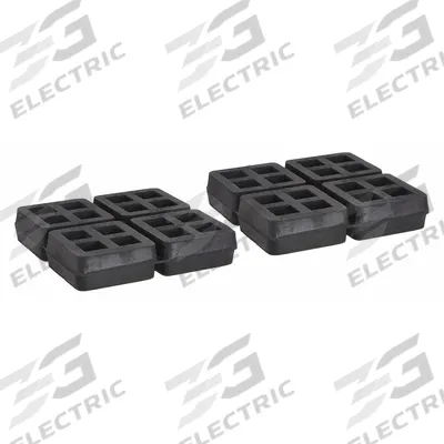 MASON Vibration Isolator Pad: Neoprene, Waffle Pad Top, 4 in Lg, 4 in Wd, 3/4 in Ht - Vibration-Isolating Pads & Sheets