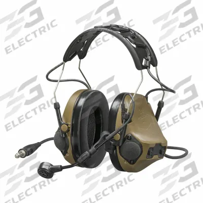 3M Communication Headset: Over the Head Earmuff, 23 dB NRR, Wired - Tactical Over-the-Head Headsets for Communication