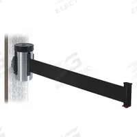 RETRACTA-BELT Retractable Belt Barrier: Magnet, 10 ft Belt Lg, Pattern, Black, No Legend (MPN WH700SS-BK-MM). Key specifications — attr981527: Silver; attr193646: RETRACTA-BELT; attr981511: Black.