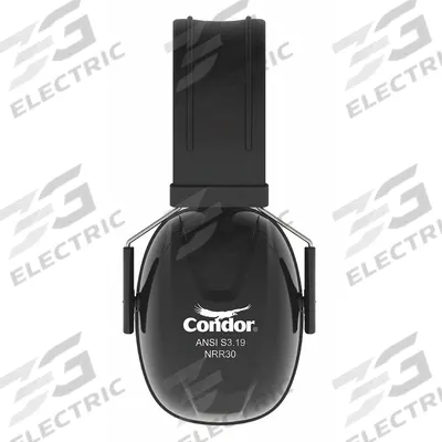 CONDOR Earmuffs: Over-the-Head Earmuff, Passive, 30 dB NRR, Foam/PVC - Over-the-Head Earmuffs