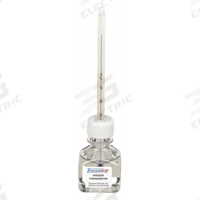 THERMCO Bottle Thermometer: -30°C to 0°C, +/-1.5°C, 30 mL Bottle Volume - Analog Bottle Thermometers for Freezers & Ultra-Low Freezers