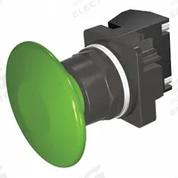 SIEMENS Mushroom Head Push Button: Non-Illuminated, Mushroom Head Profile, Non-Metallic, 30 mm (MPN 52BM9V3A). Key specifications — Brand: SIEMENS; Action: Momentary; Series: Class 52; Terminal Connection: Pressure Plate; Push Button Material Type: Non-Metallic.