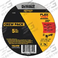 DEWALT Abrasive Cut-Off Wheel: Type 1, 4 1/2" x 0.045" x 7/8", Ceramic, 24 Grit, Flexvolt, 5 PK (MPN DWAFV845045B5). Key specifications — Series: Flexvolt; Brand: DEWALT.