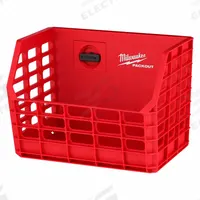 MILWAUKEE PACKOUT Wall Basket: 9 1/2 in W x 7 in H x 7 in L, Plastic, Red (MPN 48-22-8342). Key specifications — attr1120120: 20 lb Weight Capacity; attr1120130: MILWAUKEE; attr1120217: Plastic; attr1120218: Red; attr1126375: Rolling Tool Boxes.
