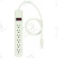 APPROVED VENDOR Outlet Strip: 6 Outlets, 3 ft Cord Lg, 15 A Current, Not UL Rated for Healthcare (MPN 52NY41). Key specifications — attr1326918: APPROVED VENDOR; attr1326934: Keyhole.