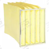 GRAINGER Pocket Air Filter: 24 in x 20 in x 30 in, MERV 14, Yellow, Synthetic, 5 Pockets (MPN 5M408). Key specifications — Display Sell UOM: EA; Brand: GRAINGER; Media Material: Synthetic; Performance Rating: MERV 14.