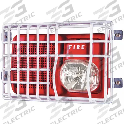 SAFETY TECHNOLOGY INTERNATIONAL Audible and Strobe Guard: Steel, 6 1/8 in Overall Dp - Guards for Alarms & Wall Fixtures