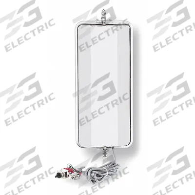 GROTE Remote Control Mirror: Rectangular, Flat, For Driver/Passenger Vehicle Side - Rectanglar Mirrors