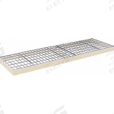 HALLOWELL Boltless Shelf: 96 in x 36 in, 910 lb Load Capacity, Steel, 4 ga Decking - Wire Decking Shelf Kits for Boltless Shelving